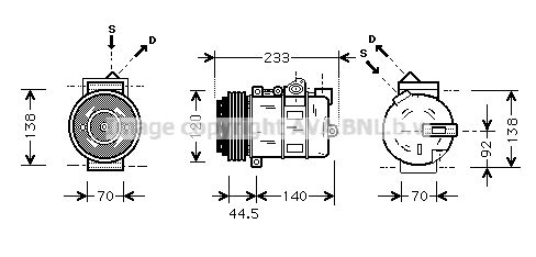 AVA QUALITY COOLING Kompressori, ilmastointilaite MSAK277